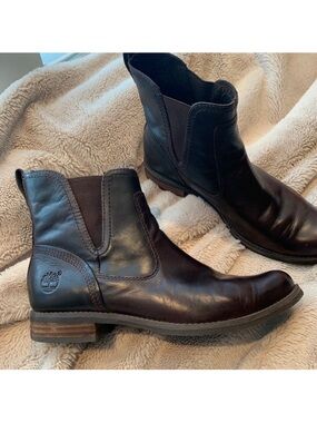 Timberland Dark Brown Leather Chelsea Boots